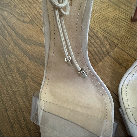 Schutz Josseana Leather Sandals High Heel Ankle Tie Nude Women’s size 8 - Picture 8 of 16